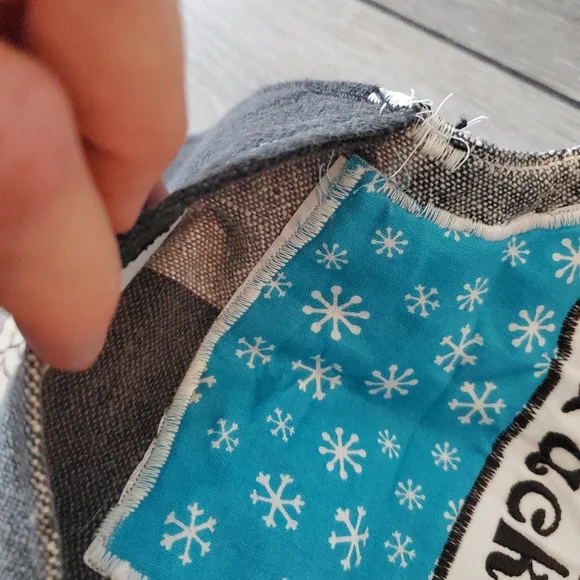 Custom handmade "Tucker" Christmas stocking for dog - Picture 8 of 12